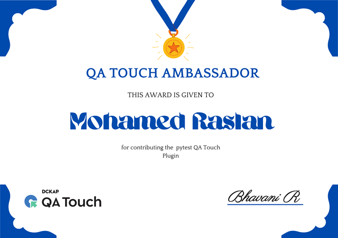 QA Touch Ambassador Certificate (1)